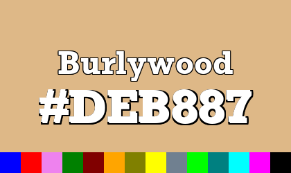 HTML color Burlywood hex: DEB887