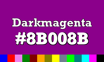 HTML color Darkmagenta hex: 8B008B