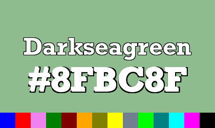 HTML color Darkseagreen hex: 8FBC8F