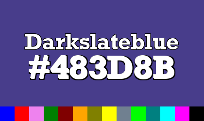 HTML color Darkslateblue hex: 483D8B