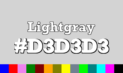 HTML color Lightgray hex: D3D3D3