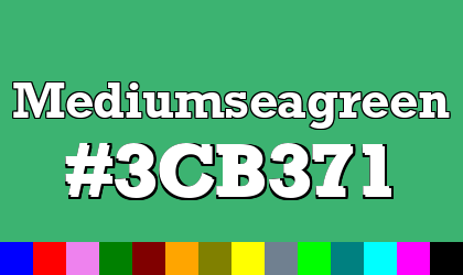 HTML color Mediumseagreen hex: 3CB371