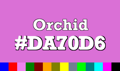 HTML color Orchid hex: DA70D6