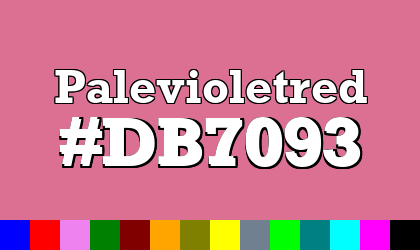 HTML color Palevioletred hex: DB7093