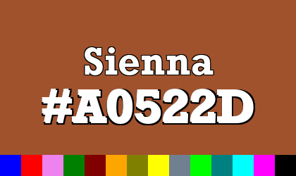 HTML color Sienna hex: A0522D