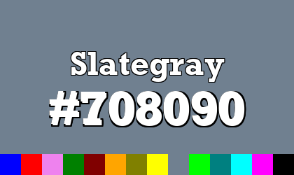 HTML color Slategray hex: 708090