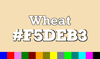 HTML color Wheat hex: F5DEB3